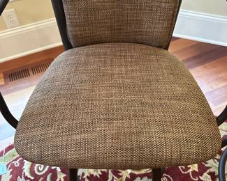 G44 - $250 PAIR. Arthur #2 Counter Height Stool with Arms. Measures 22" wide x 25.5" floor to seat x 42" to top.