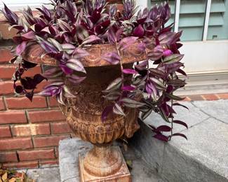 H23 - $85 - PAIR of Metal Planter Urns.