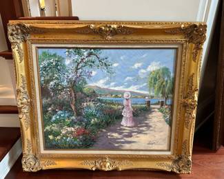 H3 - $175. Large Signed Painting (Robert L?) Measures 40" x 34"