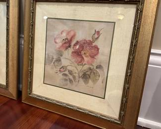 H18 - $10 - Framed floral Print "Blum"