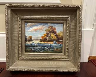 H14 - $40 Framed art measures 17.5" x 16".