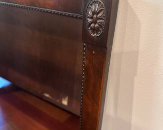 G31 - $225. White Furniture - Mebane NC Dresser with Mirror. Measures 22.5" deep x 63" wide x 36.5" tall. Mirror is 49" x 34". Overall very good vintage condition. All drawers slide.