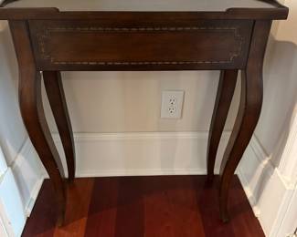 G37 - $60 - Seven Seas by Hooker Furniture small table. Measures 11" deep x 28" long x 31.5" tall. Has single drawer.