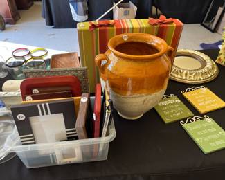 H36 - Picture frames are $1 each. Decorative Pottery $15.