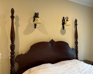 G29 - $325. Lexington Brand - Palmer Home Collection. King Size 4 poster bed (NO mattress/box spring included). Very good used condition.