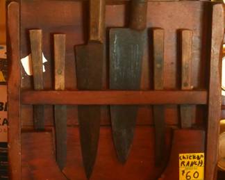 Knife set from the Chicken Ranch La Grange, TX