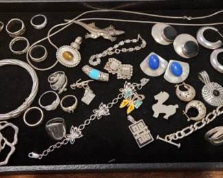 Misc Sterling Silver pieces - Sold by weight