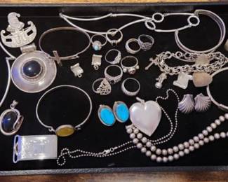 Misc Sterling Silver pieces - Sold by weight