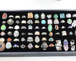 Fancy Sterling Silver rings! Some designer pieces, and some off the wall pieces. -- $15 - $200