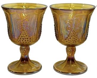 Carnival Glass Goblets