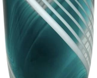 Teal Art Glass Vase