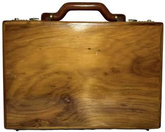 Vintage Wooden Briefcase