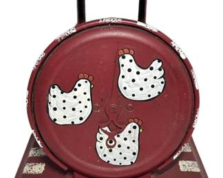 Red Metal Chicken Scale