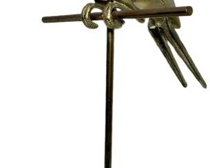 Brass Parrot on Perch