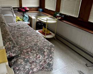 Vintage bar cart and day bed