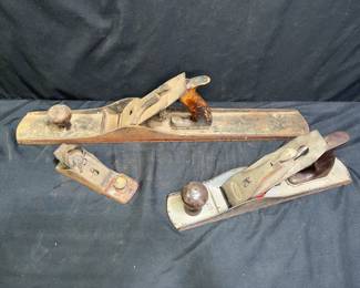 3 Vintage Metal Wood Planes