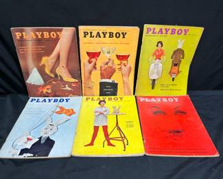 Six 1960 Playboy Magazine