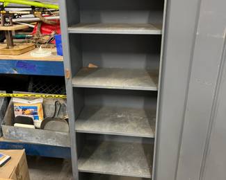 Vintage 5 Shelf Metal Cabinet