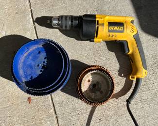 Dewalt Hammer Drill & 8 Hole Bits
