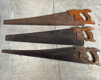 2 Disston Hand Saws & 1 other Hand Saw