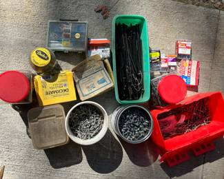 Large Lot of Nails, Screws, Bolts & Fasteners