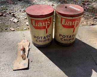 VTG Lay's Potato Chips Canisters & Macaroni Timer