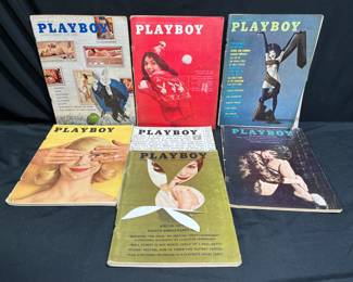  Seven 1961 Playboy Magazines