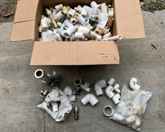 Large Lot of PVC Pipe Fittings and Valves