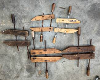 - 3 Jorgensen Wooden Clamps
- 1 Grip Wood Claw
- 1 Unnamed Wooden Clamp