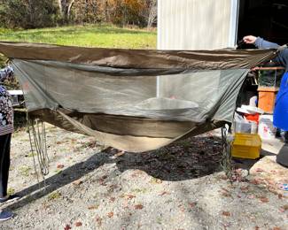 2 Covered Sleeper Netted Hammocks
