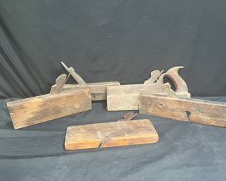 5 Antiques Molding Wood Trim Planes