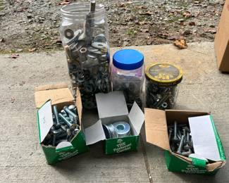  Lot of Large Washers, Nuts & Bolts
