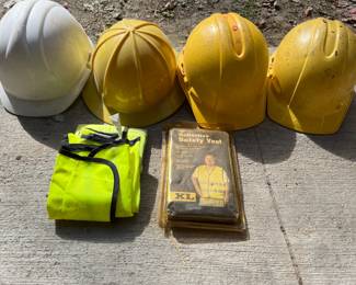 4 Hard Hats & 2 Reflective Vests
