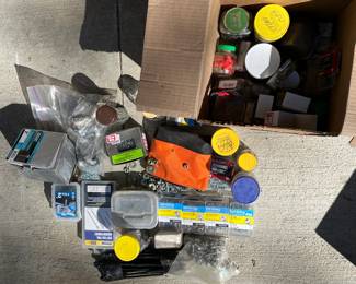 Large Lot of Nails, Screws, Bolts & Fasteners