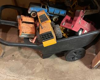 Vintage Toy Metal Trucks, Cars and Firetrucks 