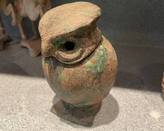 Vintage Cast Iron Owl Incense Burner 