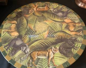 Lazy Susan by Designer Annie Modica "Africa" 18 inch