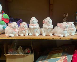 Collection of Ceramic Bunnies 