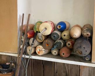 Vintage Nautical Fishing Lobster Boat Buoys - Various Sizes and Colors 