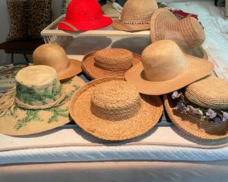 Collection of Classic Straw Summer Sun Hats