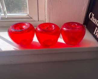 Art Glass Apples 
