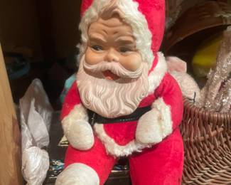 Vintage 1960s Rushton Rubber Face & Beard Santa Rushton Star Creation Plush