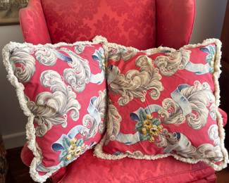 Large Decorative Pillows with Fringe 