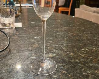 Vintage Liqueur Glass Long Tall Stem - Set of 6 -