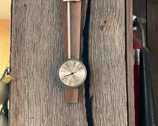 Vintage Wood Wall Barometer 