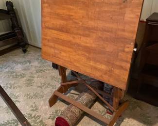 Wood Drafting Table Adjustable 