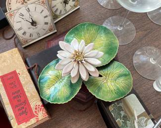 Bovano of Cheshire Vintage Enamel on Copper Lily Pads Art