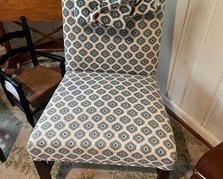 Upholstered Side Chair with Extra Fabric 
