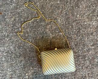 Vintage Harmony Italian Hard Case Purse with Chain 