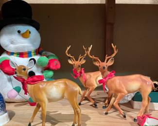 MCM Deer Kitschy Holiday Plastic Reindeer